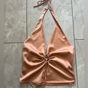 Abercrombie Satin Keyhole Tank